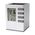 Multifunction Cube Digital Desk Clock With Pen Holder (1 Pc)